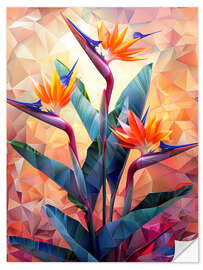 Wandsticker Geometrische Tropische Blume