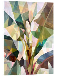 Acrylglasbild Geometrischer Bananenbaum