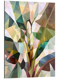 Alubild Geometrischer Bananenbaum