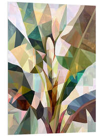 Hartschaumbild Geometrischer Bananenbaum