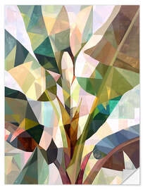 Wandsticker Geometrischer Bananenbaum