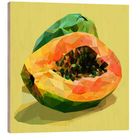 Holzbild Geometrische Tropische Frucht