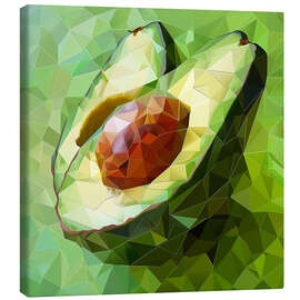Leinwandbild Geometrische Avocado