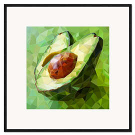Gerahmter Kunstdruck Geometrische Avocado