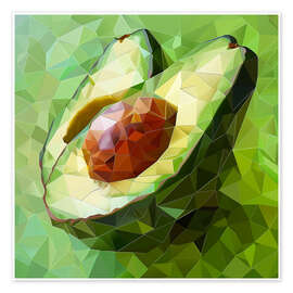 Wandbild Geometrische Avocado - Maria Tuzhilkina
