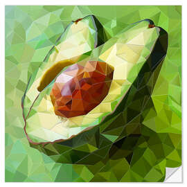 Wandsticker Geometrische Avocado