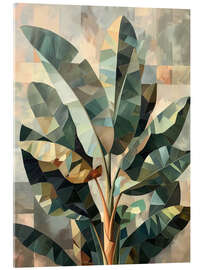 Acrylglasbild Tropische Bananablätter - Maria Tuzhilkina