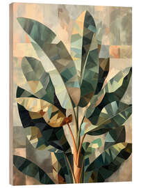 Holzbild Tropische Bananablätter - Maria Tuzhilkina