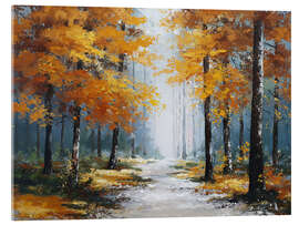 Acrylglasbild Goldener Pfad - artill