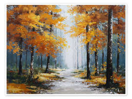 Poster Goldener Pfad - artill