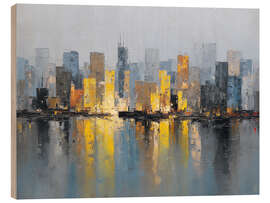 Holzbild Stadt der tausend Lichter - artill