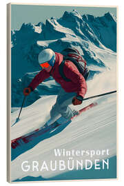 Leinwandbild Wintersport Graubünden