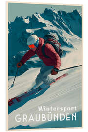 Hartschaumbild Wintersport Graubünden