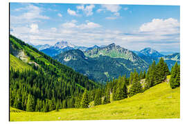 Aluminium print View from the Breitenberg near Pfronten into the Alps - Rico Ködder