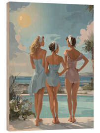 Holzbild Freundinnen