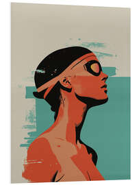 Hartschaumbild Hervorragender Schwimmer