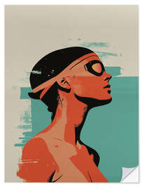 Wandsticker Hervorragender Schwimmer