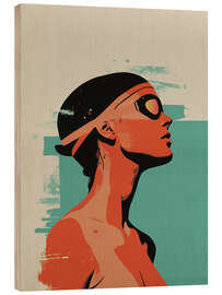 Holzbild Hervorragender Schwimmer