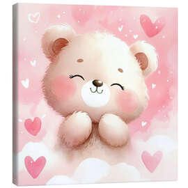 Leinwandbild Liebevoller Bär - nobelart