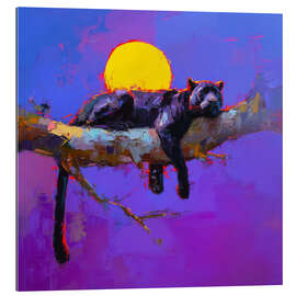 Gallery Print Schlafender schwarzer Panther