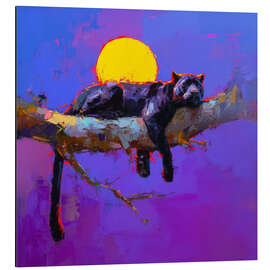 Magnettafel Schlafender schwarzer Panther