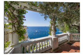 Alubild Der Blick aufs Meer bei Positano, Amalfiküste, Italien