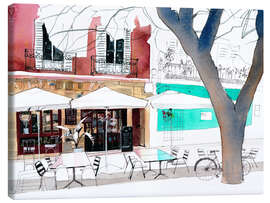 Leinwandbild Sunny Street Café - Anastasia Mamoshina