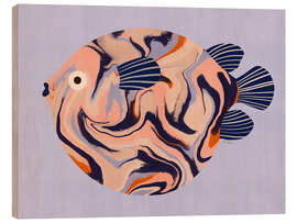 Holzbild Kugelfisch - EL BUEN LIMÓN