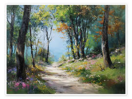 Wandbild Frühlingszauber im Wald - artill