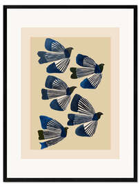 Gerahmter Kunstdruck Vögel im Flug