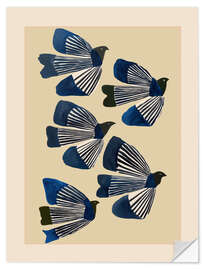 Wandsticker Vögel im Flug