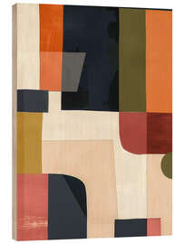 Holzbild Stille Geometrie