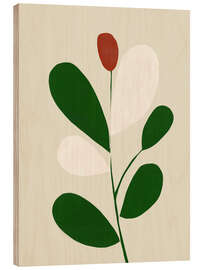 Holzbild Minimale Blüte I