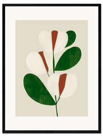 Gerahmter Kunstdruck Minimale Blüte II