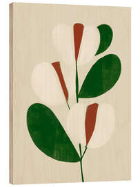 Holzbild Minimale Blüte II