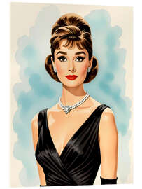 Acrylglasbild Audrey Hepburn
