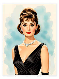 Wandbild Audrey Hepburn - nobelart
