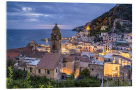Acrylglasbild Amalfi bei Nacht
