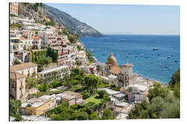 Aluminium print Positano in summer - Jan Christopher Becke