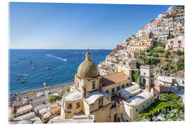 Acrylglasbild Positano entlang der Amalfiküste - Jan Christopher Becke