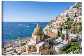 Leinwandbild Positano entlang der Amalfiküste - Jan Christopher Becke