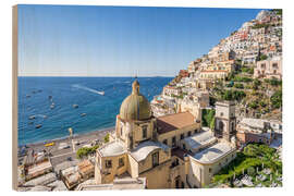 Holzbild Positano entlang der Amalfiküste - Jan Christopher Becke