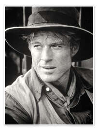 Poster Robert Redford mit Cowboyhut