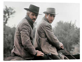 Acrylglasbild Robert Redford und Paul Newman im Wilden Westen, 1969