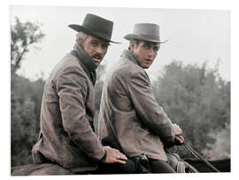Hartschaumbild Robert Redford und Paul Newman im Wilden Westen, 1969