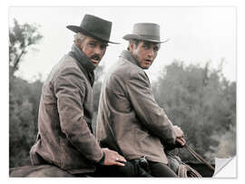 Wandsticker Robert Redford und Paul Newman im Wilden Westen, 1969