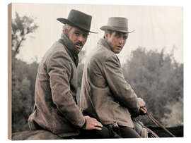 Holzbild Robert Redford und Paul Newman im Wilden Westen, 1969