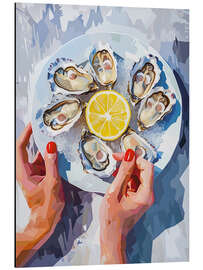Alubild Austern und Zitrone