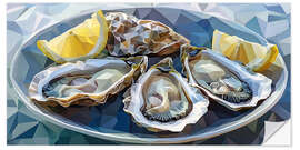 Wandsticker Geometrische Meeresfrüchte