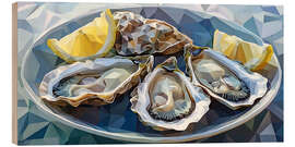 Holzbild Geometrische Meeresfrüchte